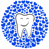 tooth icon with blue background