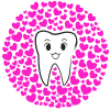 tooth icon with pink background
