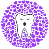 tooth icon with purple background
